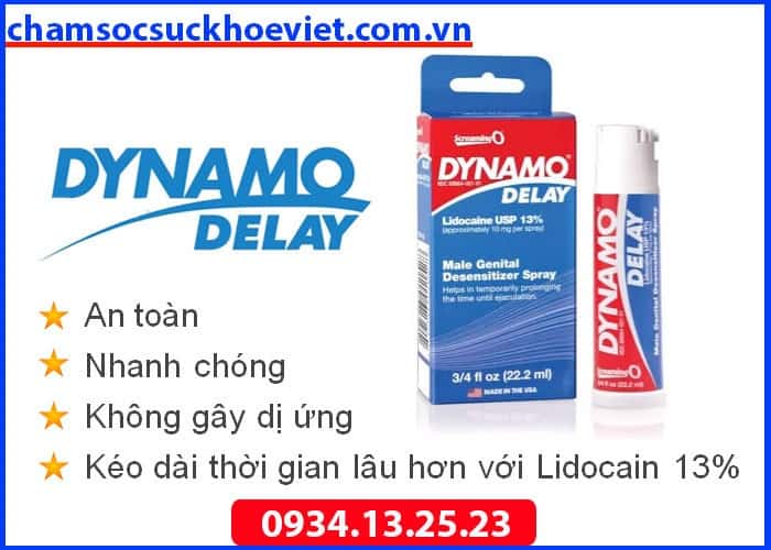 Dynamo Delay - Thuốc Chống Xuât Tinh Sớm Nhập Khẩu Chính Hãng Mỹ Sale OFF 10%